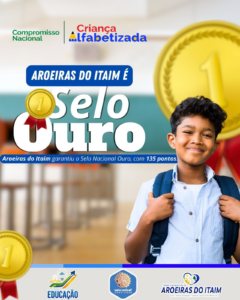 Educação de Aroeiras do Itaim conquista Selo Ouro no Compromisso Nacional Criança Alfabetizada