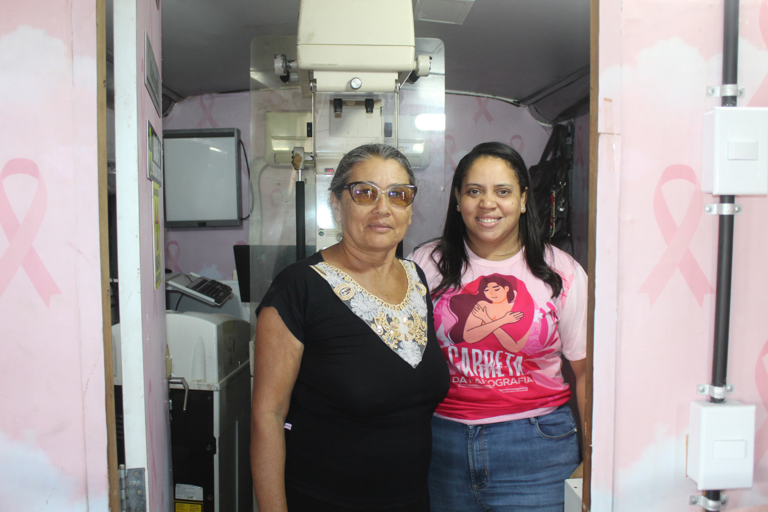 Secretaria de Saúde de Aroeiras do Itaim em parceria com a Sesapi realiza exames de mamografia no município